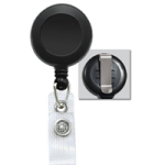 40006BK – Economy Round Badge Reel with Vinyl Strap and Slide Belt