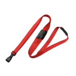 Breakaway Lanyard with Black Plastic Hook, Red