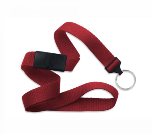 Breakaway Lanyard with Steel Split Ring, Red 50209