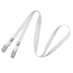 Non-Breakaway 3/8″ Flat Lanyard with 2 Bulldog Clips – 50518