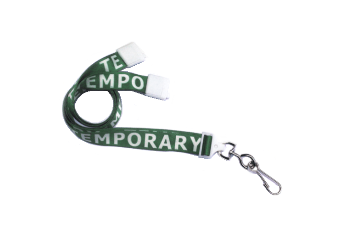 Breakaway 5/8″ Width Lanyard with TEMPORARY – 5092501